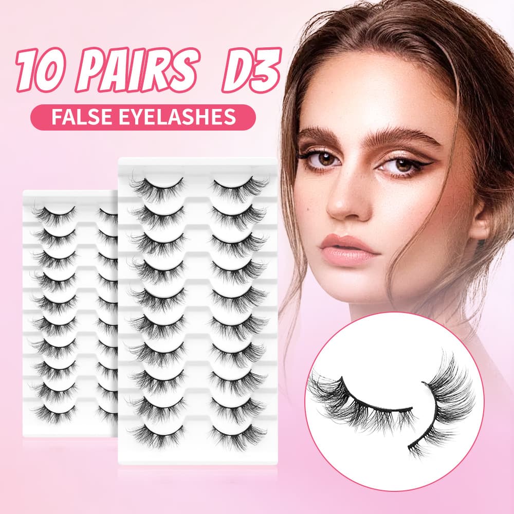 European and American style ten pairs of false eyelashes, foreign trade cross-border hot products factory spot wholesale eyelashes for women