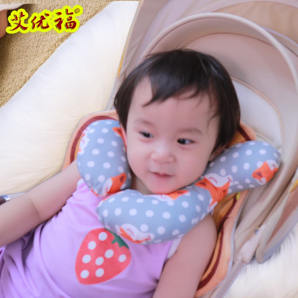 Baby Stroller Child Car Seat Headrest U-Shaped Pillow Neck Pillow Travel Sleeping Washable Pillow