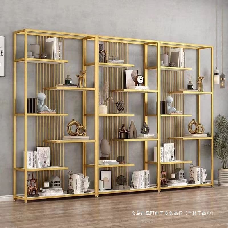 Luxury Product Display Stand Multi-layer Shelf Floor-standing Office Partition Sample Display Cabinet Cosmetic Rack