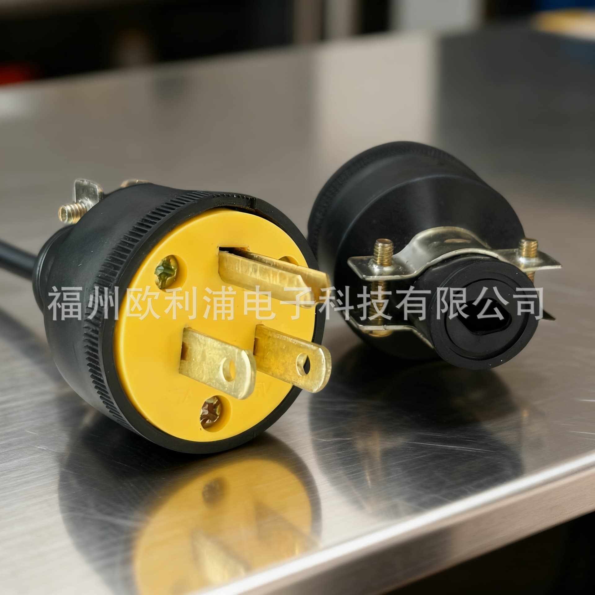 U35-3P American Three-Pin Plug 15A 125V Three-Pin Self-Wiring Assembly Explosion-Proof Industrial Plug