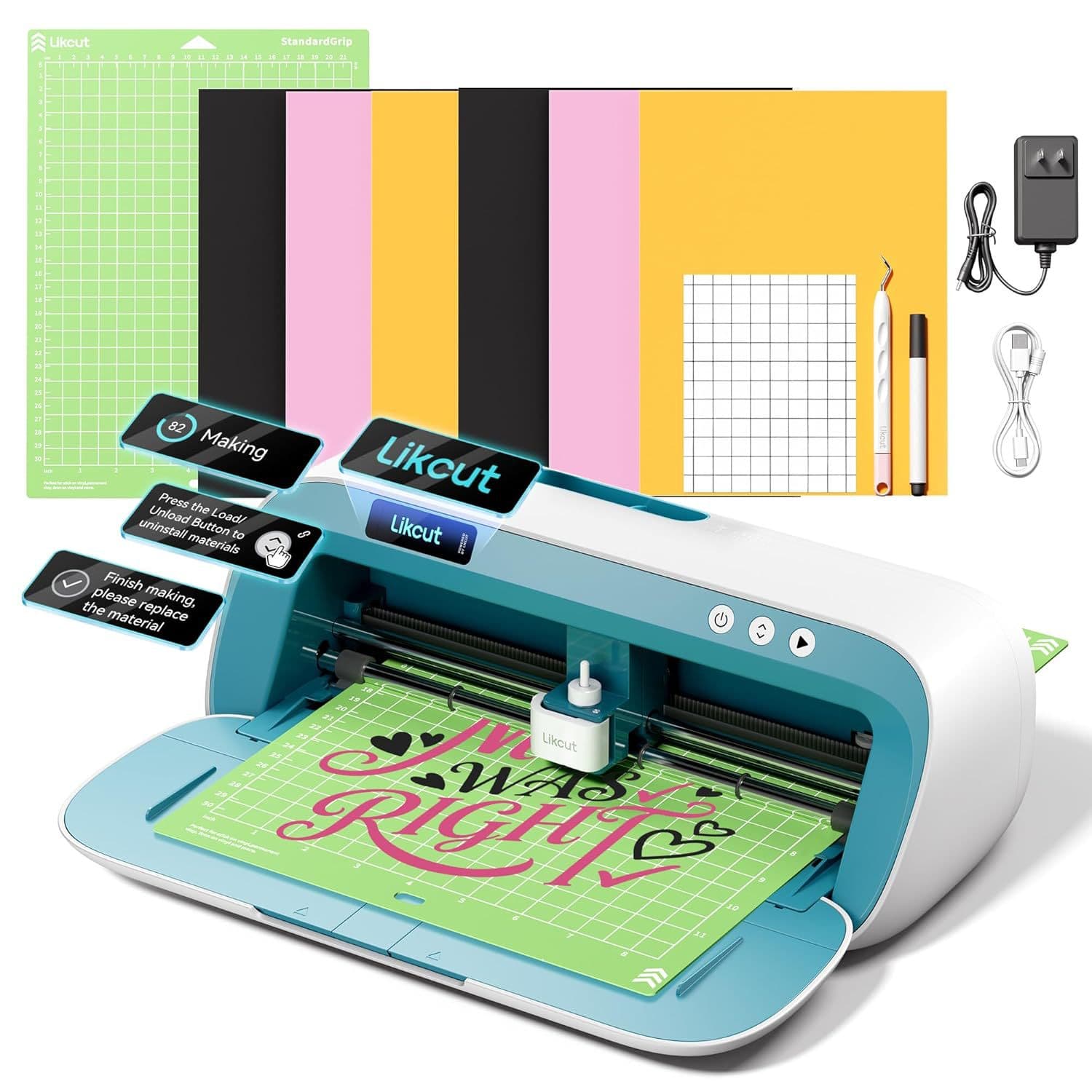 Likcut S41 cross-border small mini cutting plotter indoor handmade decoration Bluetooth self-adhesive sticker cutting machine