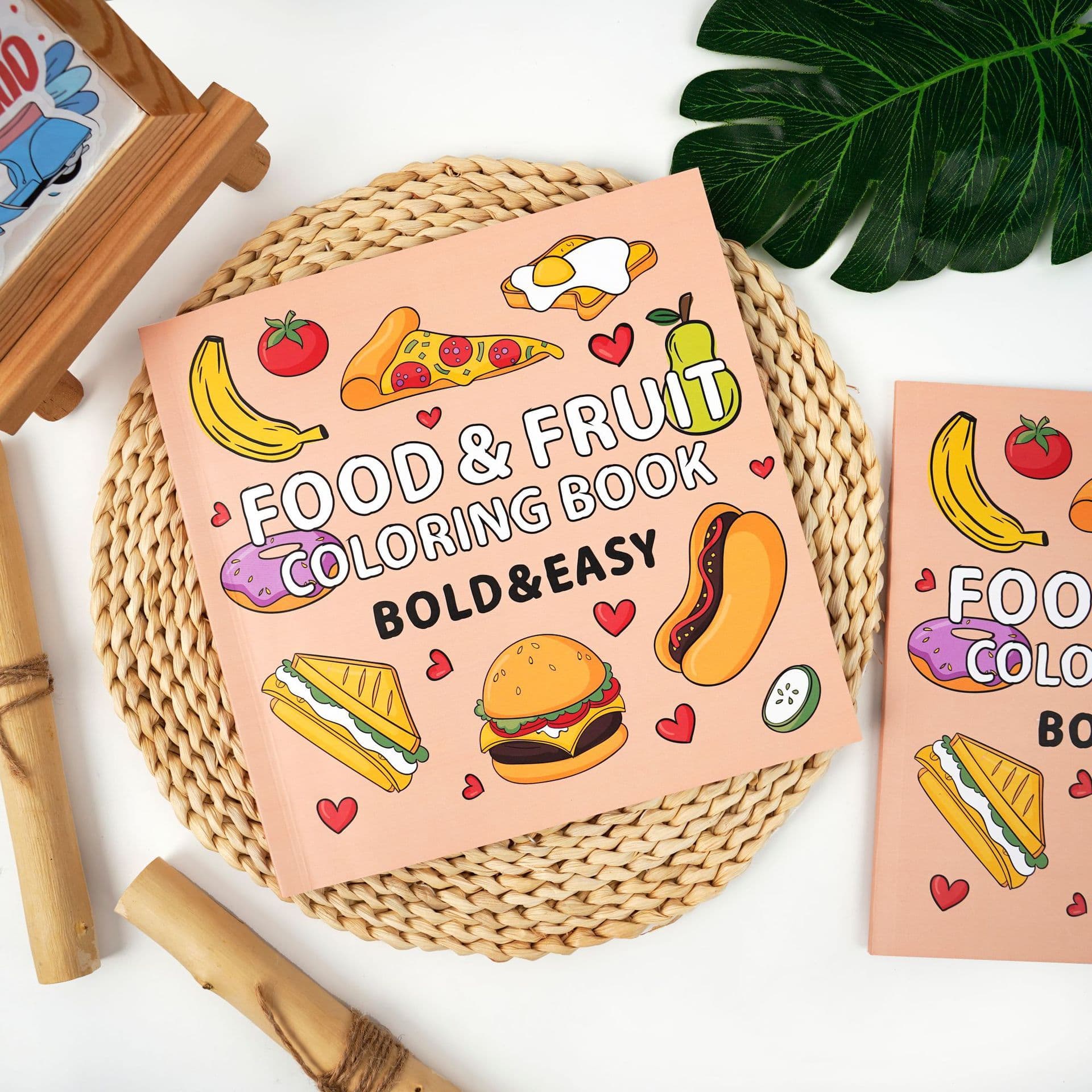 Coloring Book Graffiti 4 Food 40 Children Fruits Ages 3+ New Cross-Border Coloring Pages Cartoon Coloring Book Paper
