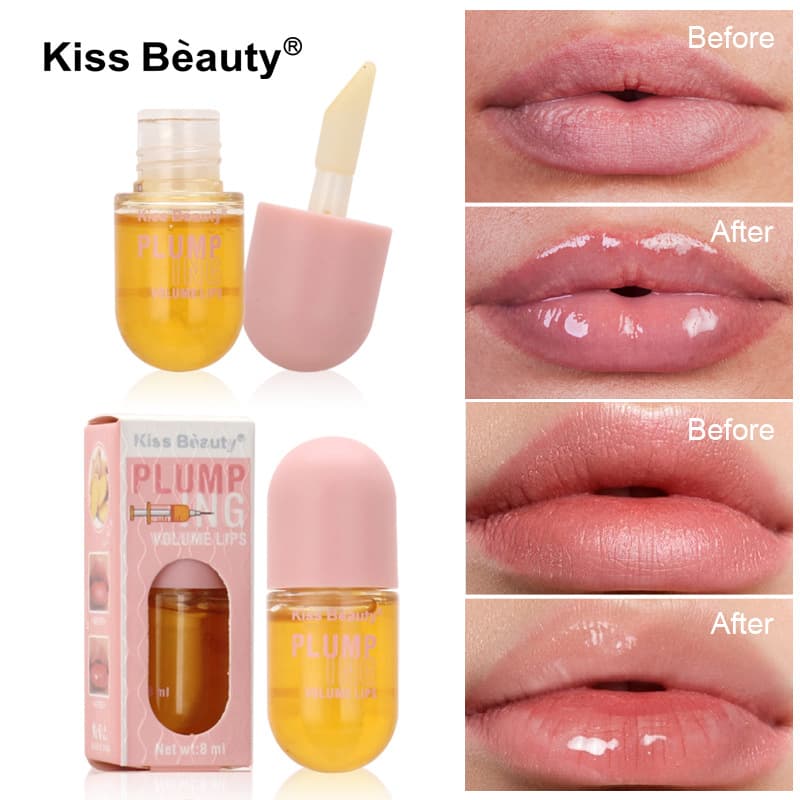Kissbeauty Lip Plumping Serum Oil for Lip Lines, Lip Care Essence, Moisturizing Lip Balm for Hydration and Lip Line Reduction