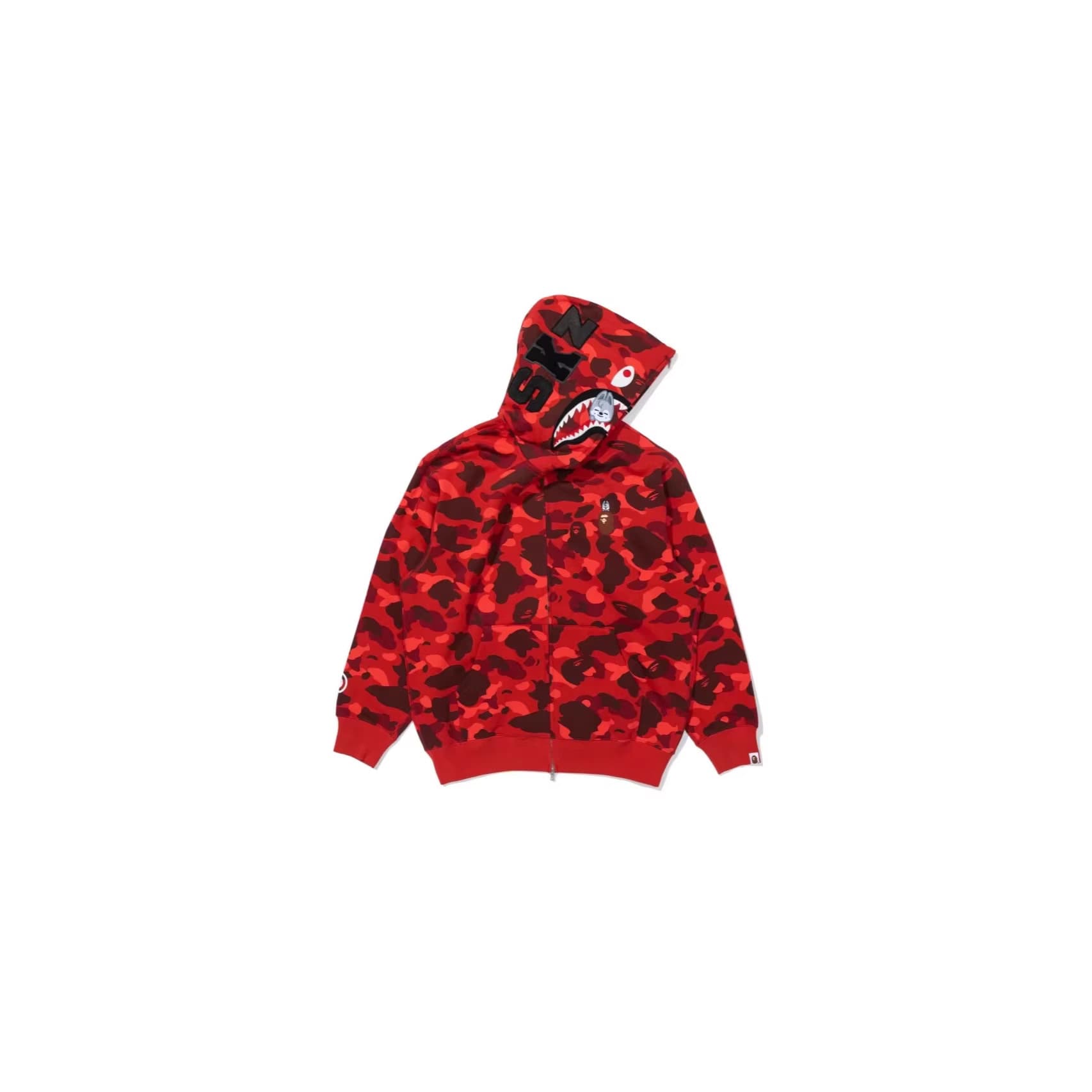 New BAPEE Shark 3D Camo Zip-Up Hoodie Comfortable Unisex Casual Sweatshirt Jacket