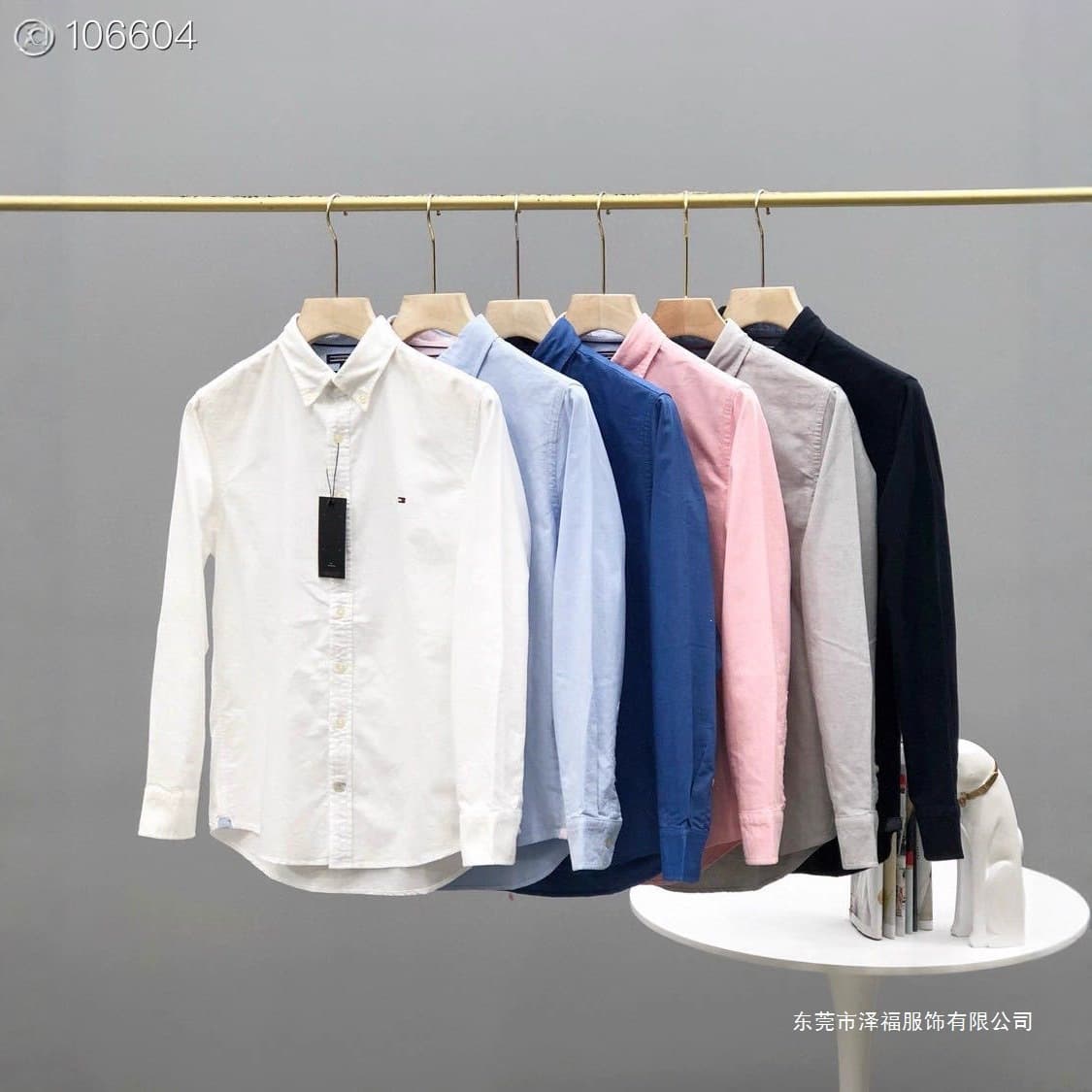 Cross-border supply 26 spring and autumn Tommy toomy men's casual and comfortable long-sleeved shirt business oxford shirt