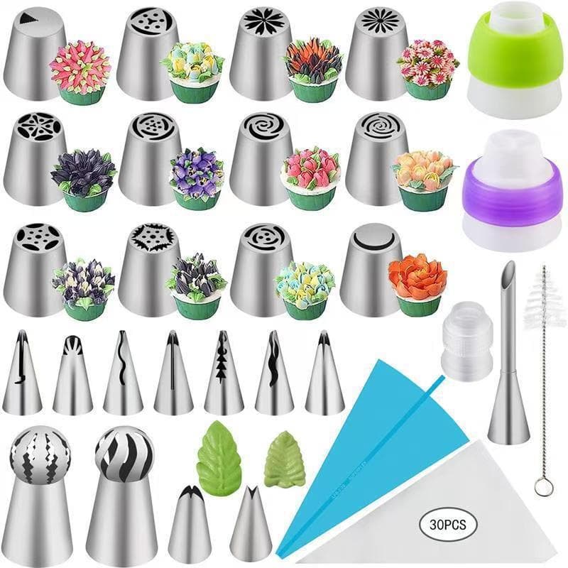 Amazon 59-Piece Russian Piping Nozzles Set, Cake Decorating Integrated Piping Tips, Korean-Style Piping Nozzles