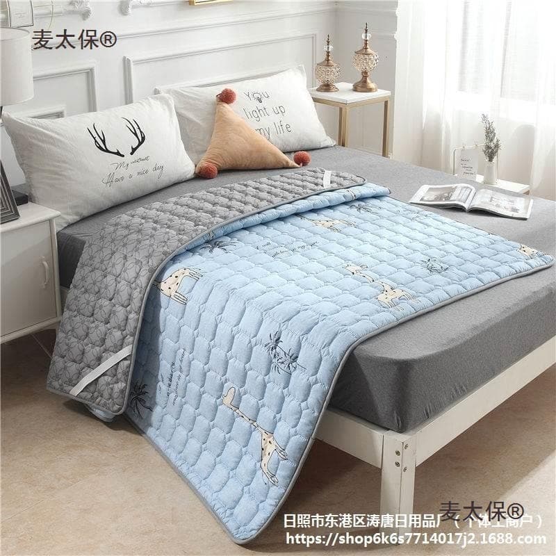 Home mattress topper with non-slip tatami protection pad, thin underlay for student dormitory single/double beds (Metabo brand)
