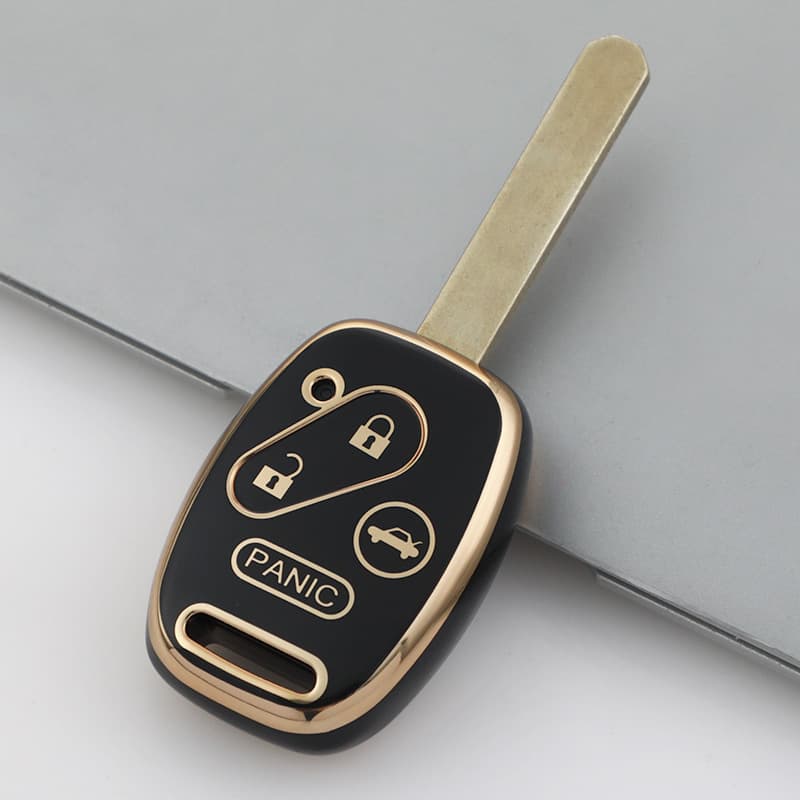 Hot model in North America, suitable for Honda's old Accord Fengfeng Fit CRV Odyssey straight plate gold-edged car key cover