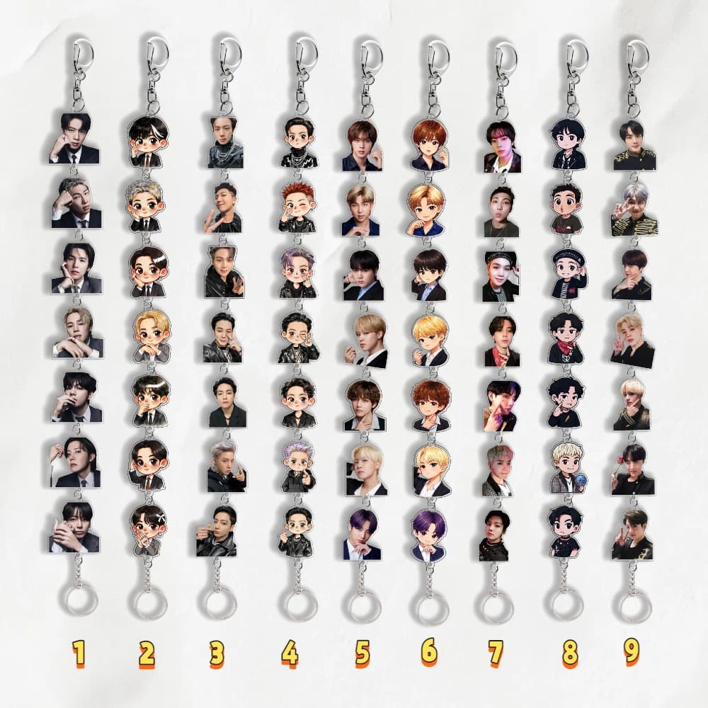 BTS ARIRANG Merchandise Jungkook Charm Jimin V Keychain Keyring 1879