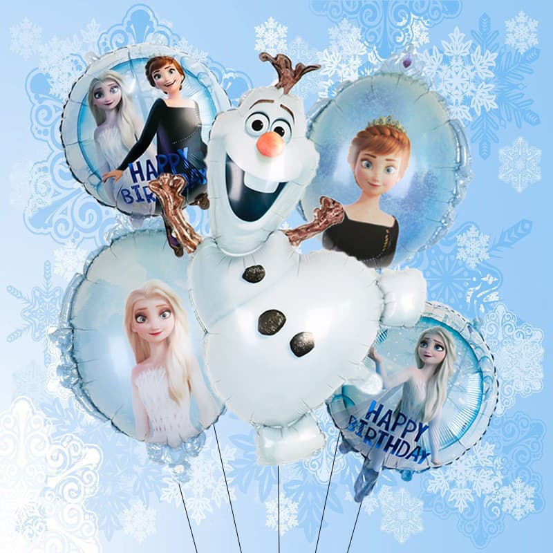 Cross-border large size Cartoon Olaf Elsa Queen Birthday Set Frozen Theme Party Decorative Balloons