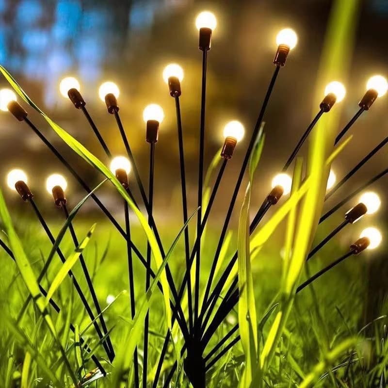 Solar Firefly Lights Outdoor Ground Spike Lamps Waterproof Landscape Lighting Cultural Tourism Brightening Atmosphere Courtyard Lawn Super Bright
