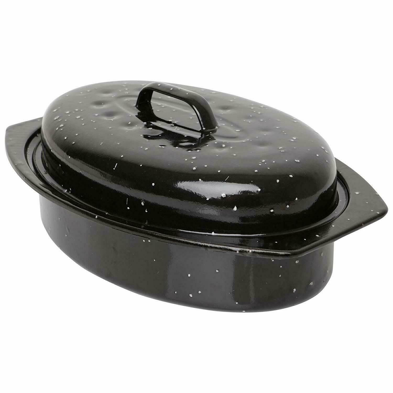 13-Inch Enamel Roaster Black Amazon Best-Selling Enamel Plate Enamel Pot Enamel Turkey Pot for Home Use