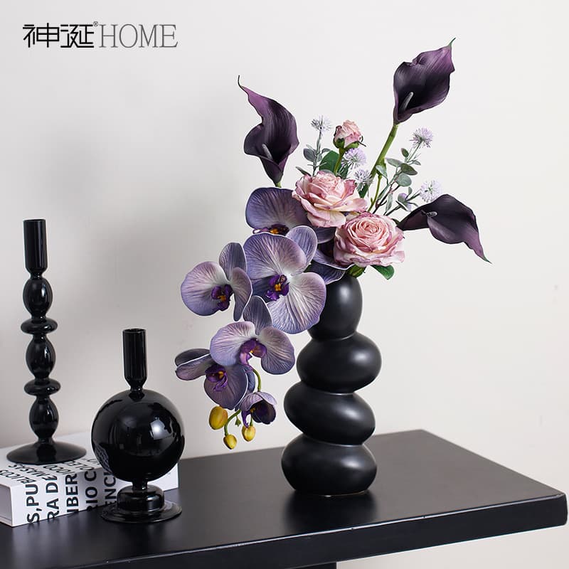 Phalaenopsis Orchid Bundle Designer Artificial Flowers Simulation Flower Arrangement Living Room Decoration Tabletop Faux Dried Flower High-End