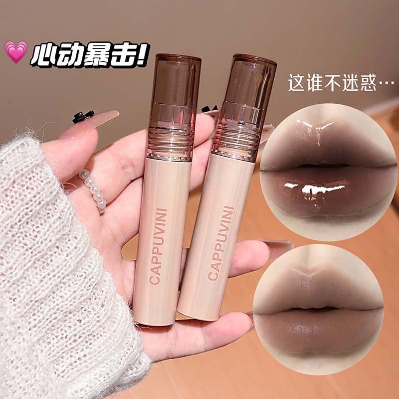 CAPPUVINI Natural Peel-Off Lip Color, Long-Lasting Sweat-Proof Waterproof Peel-Off Lip Gloss, Affordable Chinese Makeup for Students