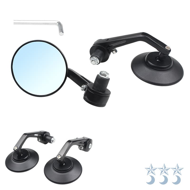 Motorcycle Rearview Mirror Handlebar End Mirror CNC Retro Rearview Mirror for Electric Bike Modification