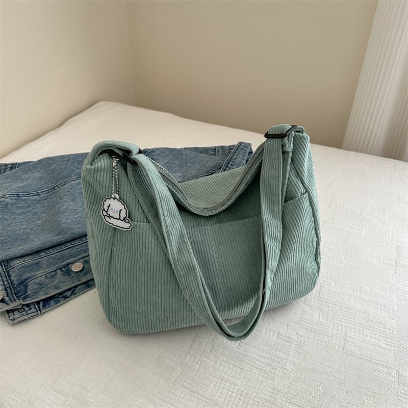 Large Capacity Lazy Style Western Japanese Artistic Trendy Shoulder Crossbody Casual Korean Women's Simple Dumpling Bag for Students