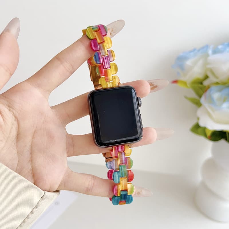Oval Lightweight Resin Strap Compatible with Apple S10 Watch S11 iWatch9 New Apple Watch 876SE