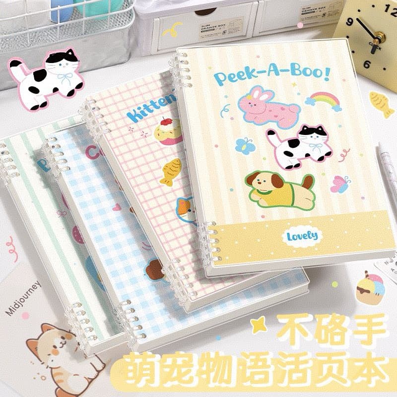 Cute pet high-looking b5 does not hurt the hand a5 loose-leaf notebook ins cute notepad thickened removable diy