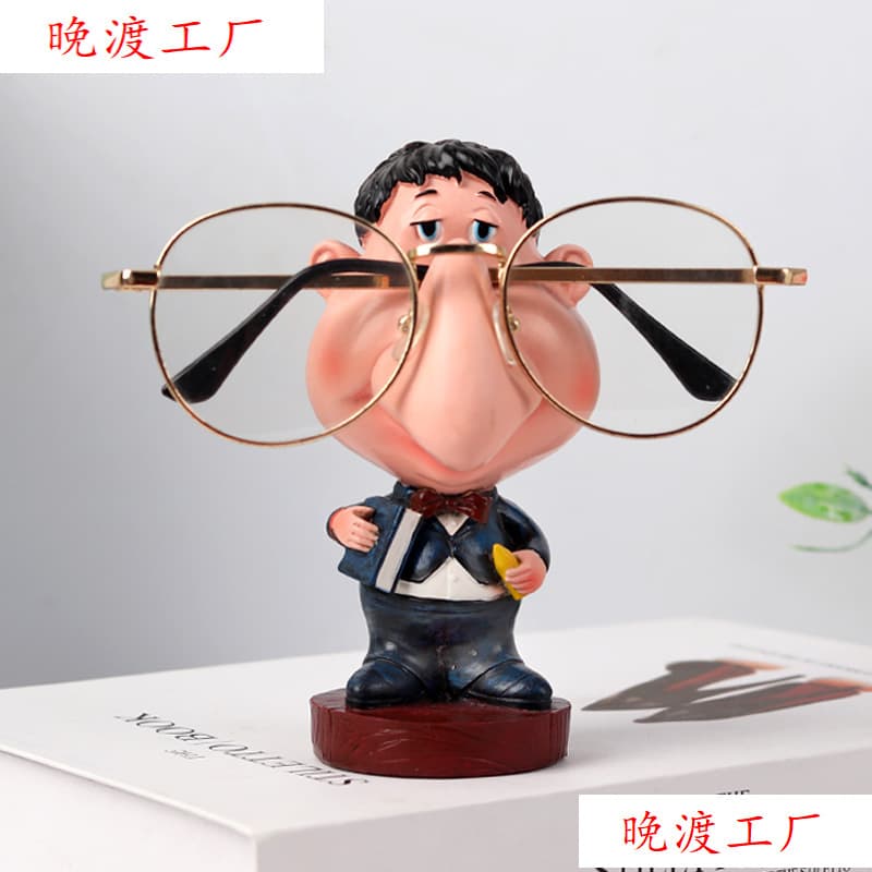 Creative Character Glasses Stand Display Holder Glasses Rack Teacher Glasses Shelf