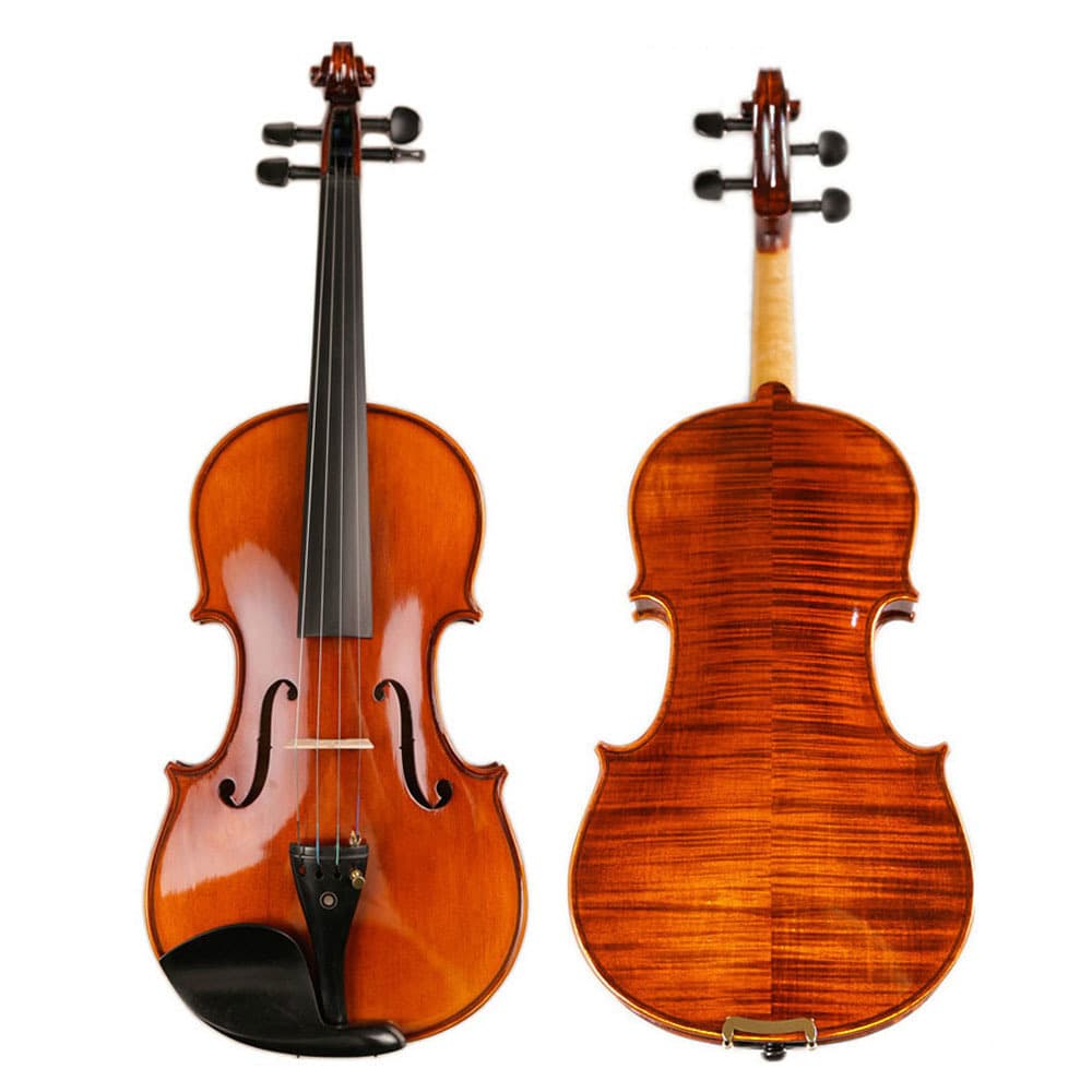Miusi Conservatory-Level Handcrafted Glossy Pattern Violin with Maple Back