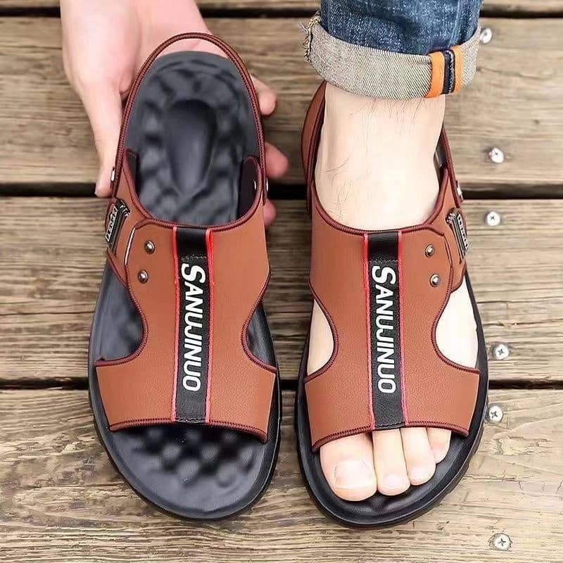 Men's Non-Slip Sandals 2025 Summer Casual Middle-Aged Dad Beach Sandals Outdoor Thick Sole Durable Sandals Drop Shipping