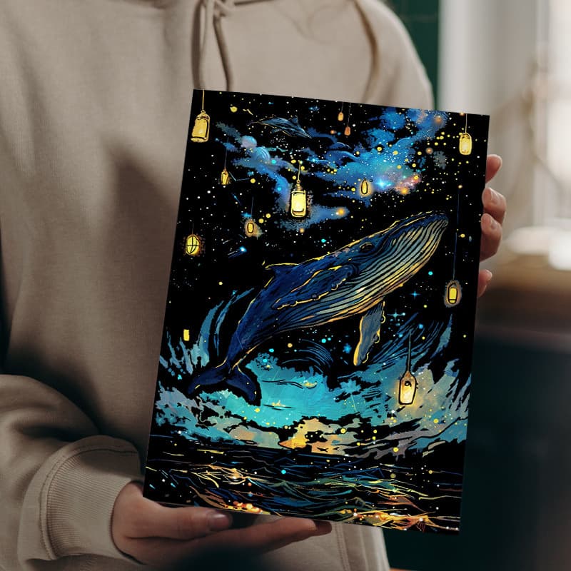 Yuelu Glow-in-the-Dark Scratch Art A4 Adult Colorful 16K Scratch Paper Adult Stress Relief Scratch Art Holiday Gift