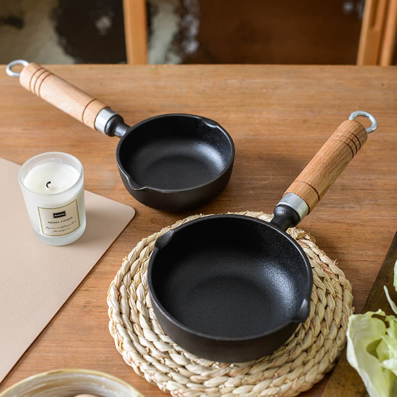 Cast Iron Oil Splash Pot, Dropshipping, Special Pot for Oil-Splashed Noodles, Egg Frying, Non-Stick Flat Bottom Pan