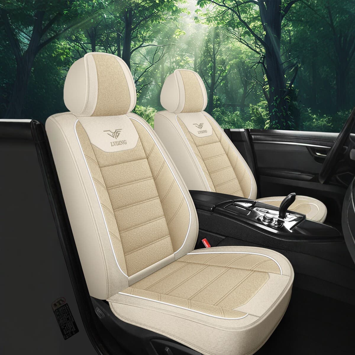 All-Season All-Inclusive Linen Car Seat Cover, Breathable Non-Slip Fully Surrounded Seat Cover, Cross-Border Foreign Trade Model