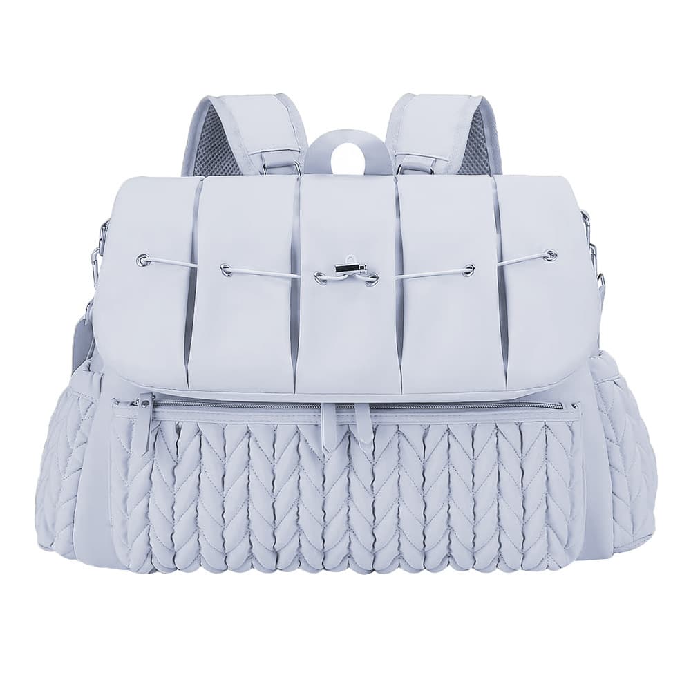 Quilted embroidered backpack mommy bag, large capacity, fashionable multi-color portable mommy bag, outdoor travel insulation and waterproof diaper bag
