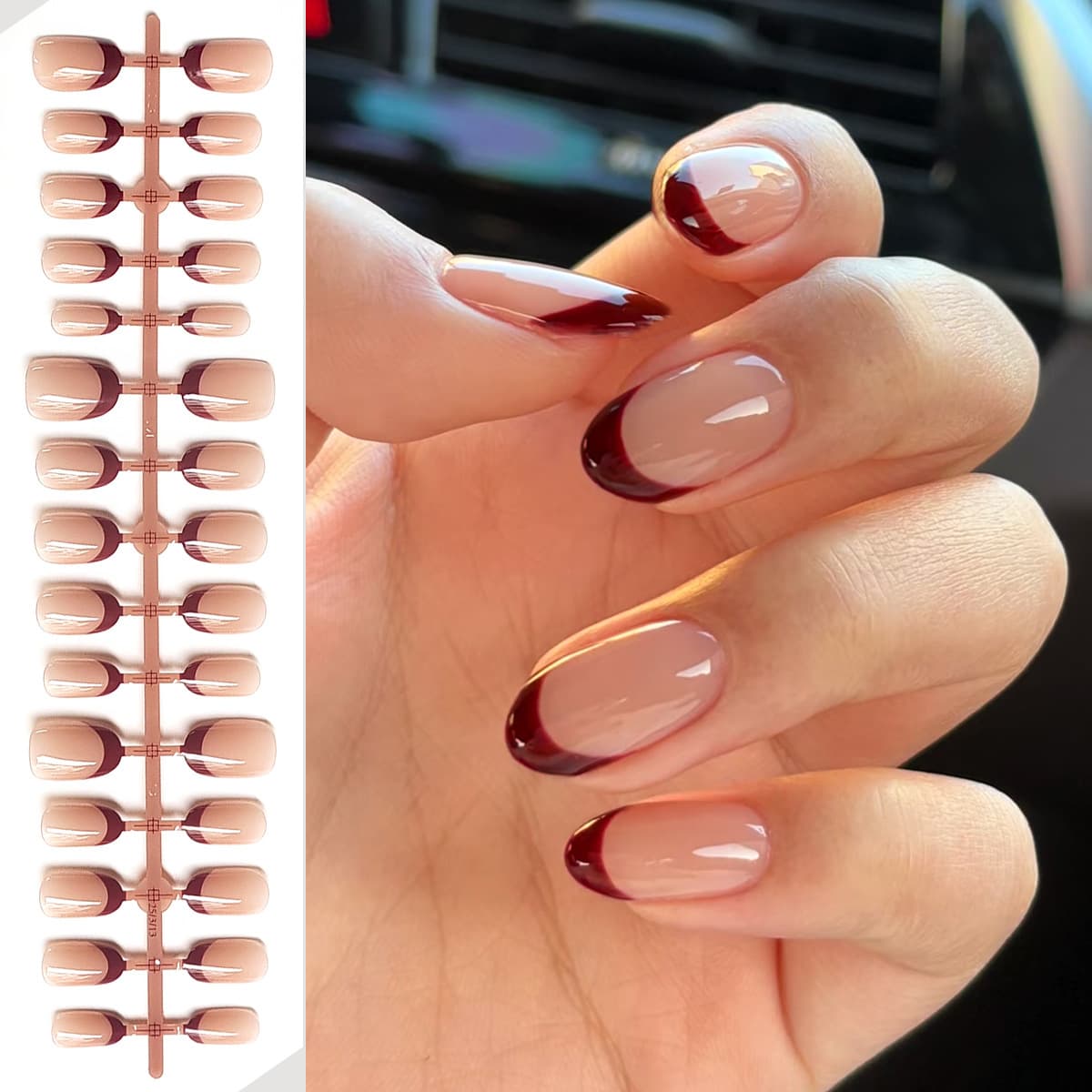 Hot-Selling Foreign Trade Press-On Nails Short Daily Oval Nail Tips Finished Handmade Nail Pieces Factory Wholesale