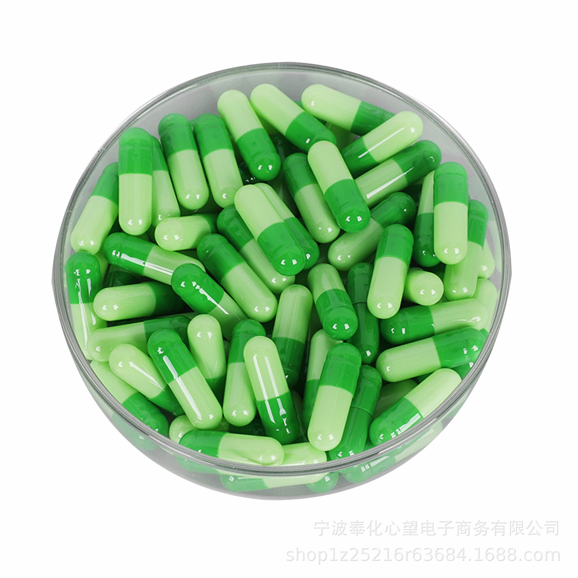 0# dark green light green empty capsule shell filling powder gelatin hollow capsule dark light green gastric soluble hard capsule skin medicine