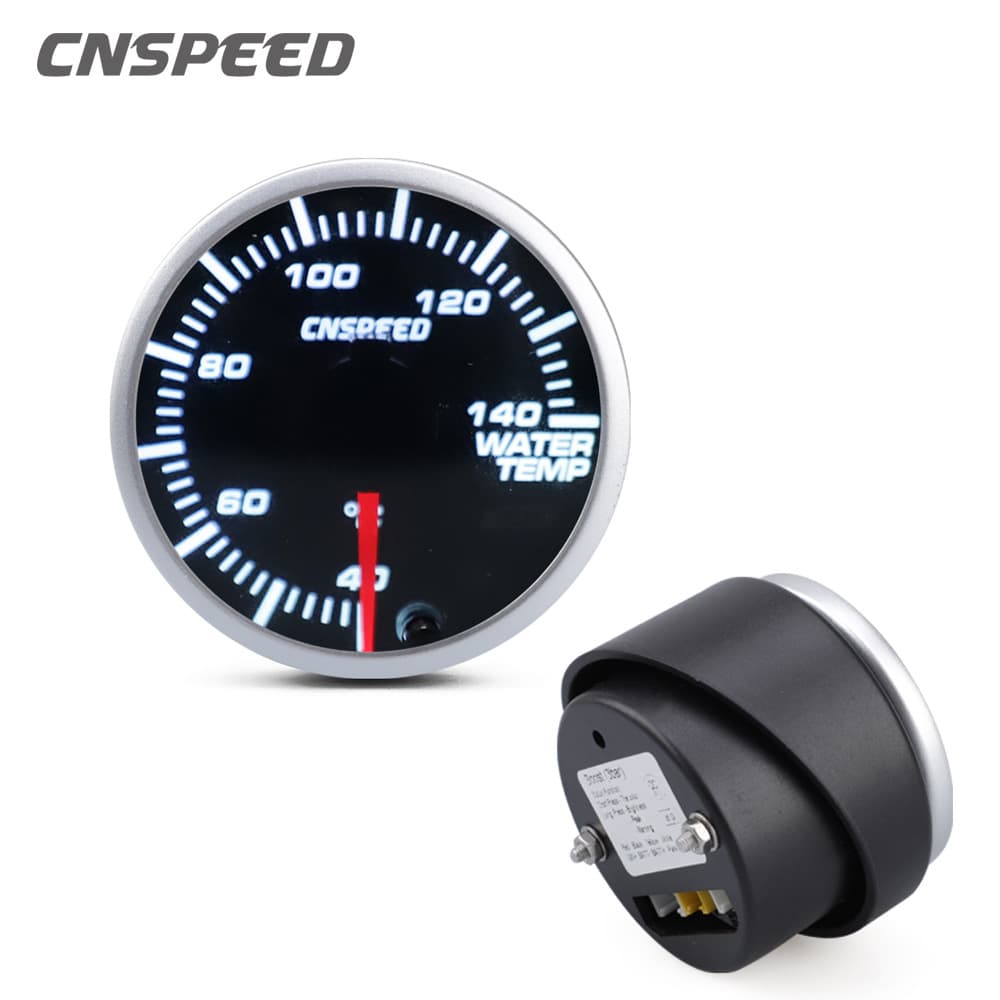 Cross-border New Product Universal Car Modification Water Temperature Gauge 52mm Stepper Motor Racing Specific with LED Light