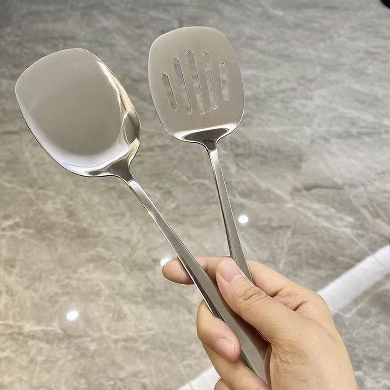 Stainless Steel Mini Spatula for Pancakes, Cooking Spatula Set with Wooden Handle, Food-Grade Kitchen Utensils for Frying Eggs, Dorm Use