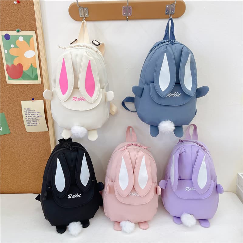 New Kids Backpack Fashion Casual Girls Kindergarten Daypack Cartoon Cute Bunny Backpack