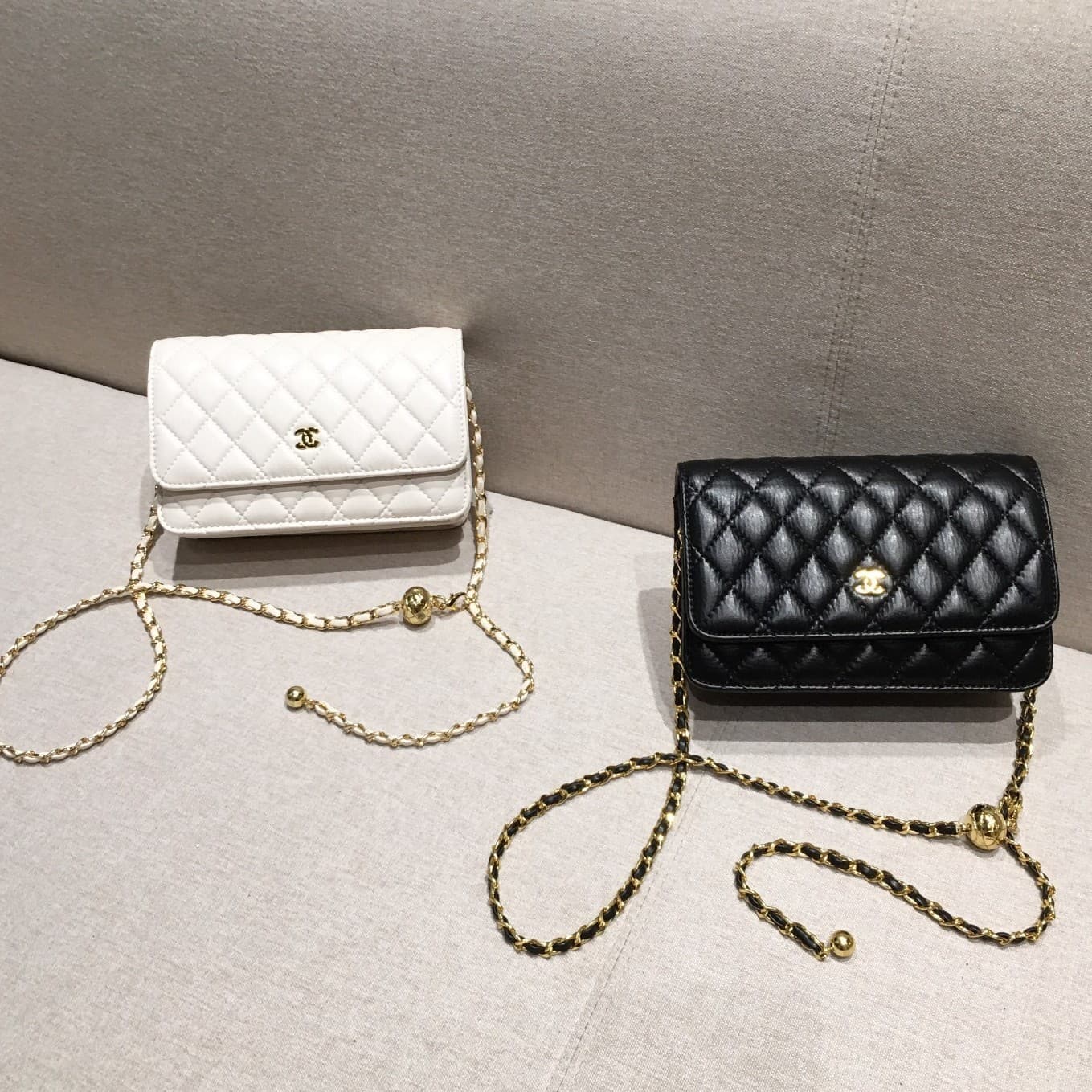 Genuine Leather Women's Bag, Chanel-Style Quilted Chain Bag, Chanel Classic Fortune Bag, Fashionable Versatile Shoulder Crossbody Bag