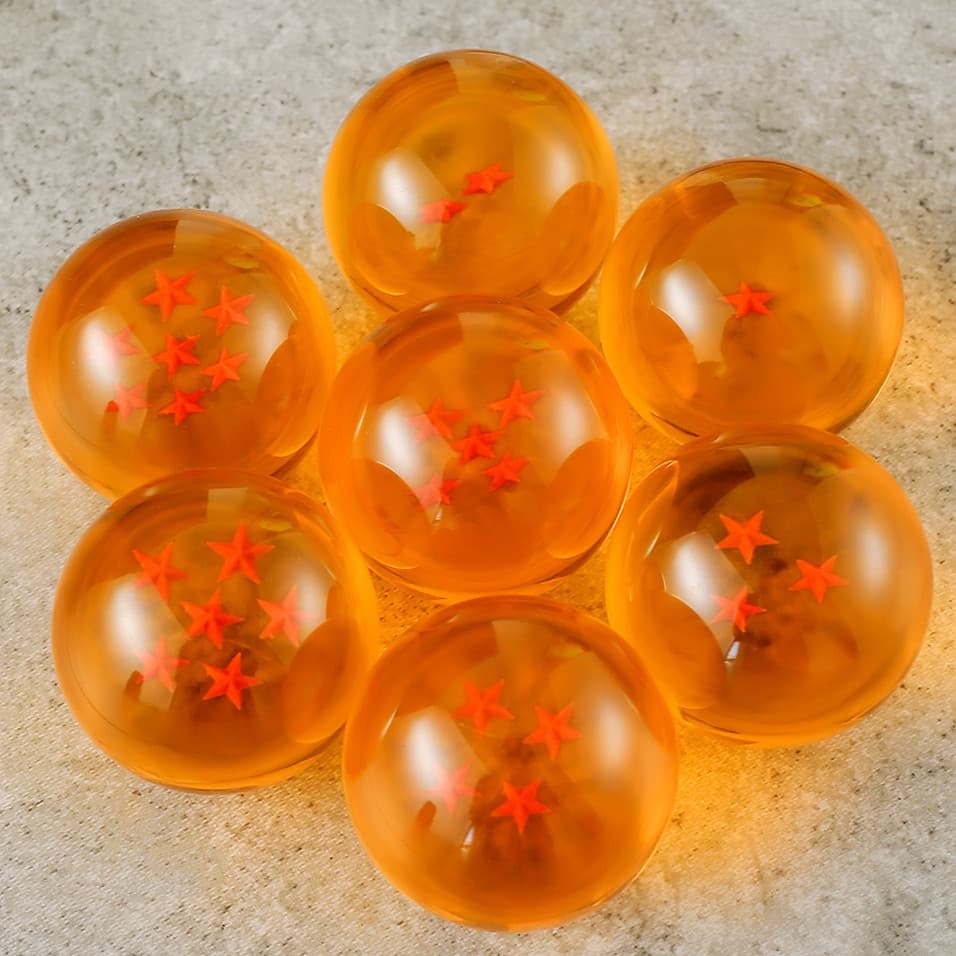 3D Resin Dragon Ball Game Crystal Ball PP Bag Creative Gift Display Acrylic Dragon Handheld Figurine Office Culture Decor