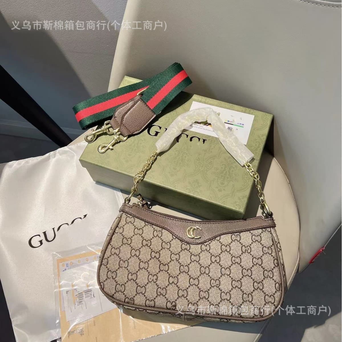 Wholesale 2025 New G Brand Mahjong Bag Shoulder Bag Underarm Bag Light Luxury High Texture Crossbody Bag Small Square Bag Sealed