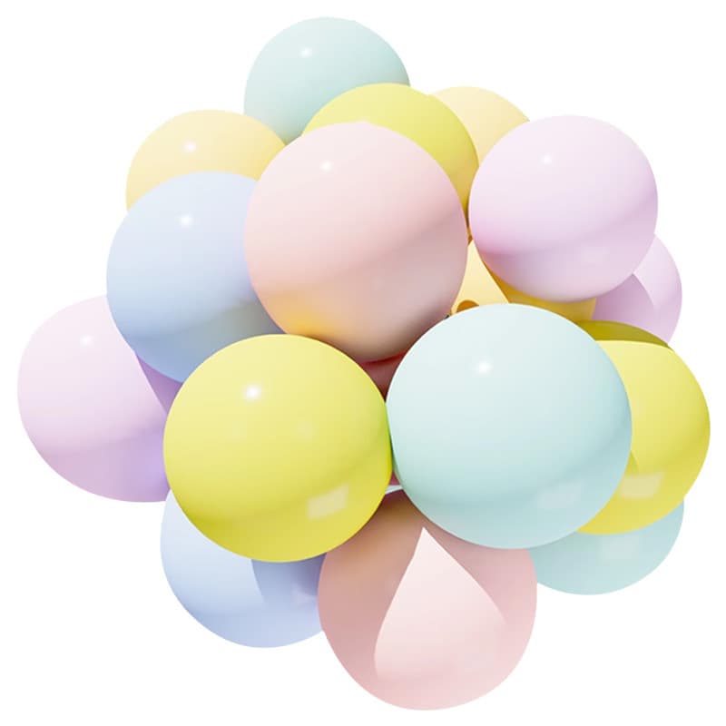 Outdoor Grassland Colorful Balloon Birthday Decoration Scene Setup for Kids Round Balloons Photo Props Macaron