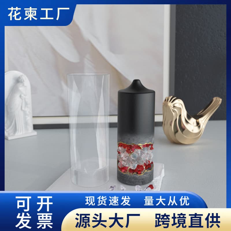 Acrlyic DIY Candle Mold Bee Soy Wax Plastic round Column Candle Mold Aromatherapy Candle Mold Transparent Modern Simple Style
