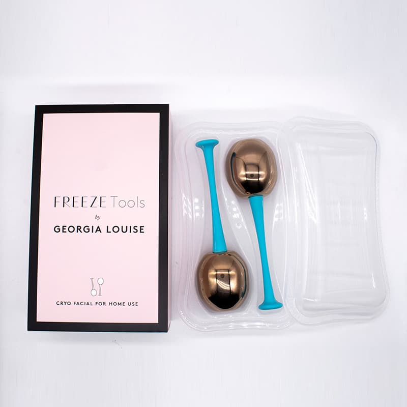 Stainless Steel Facial Massage Bar, Cryo Massage Tool, Ice Roller, Rose Gold Ice Wand