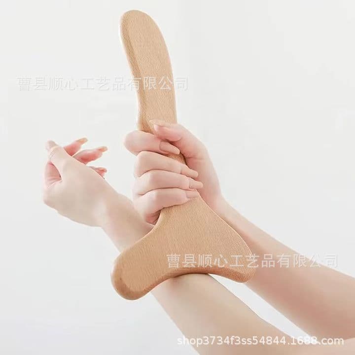 Wooden Massage Scraping Board Portable Solid Wood Whole Body Neutral Massager Wooden Massage Therapy Massage Tool