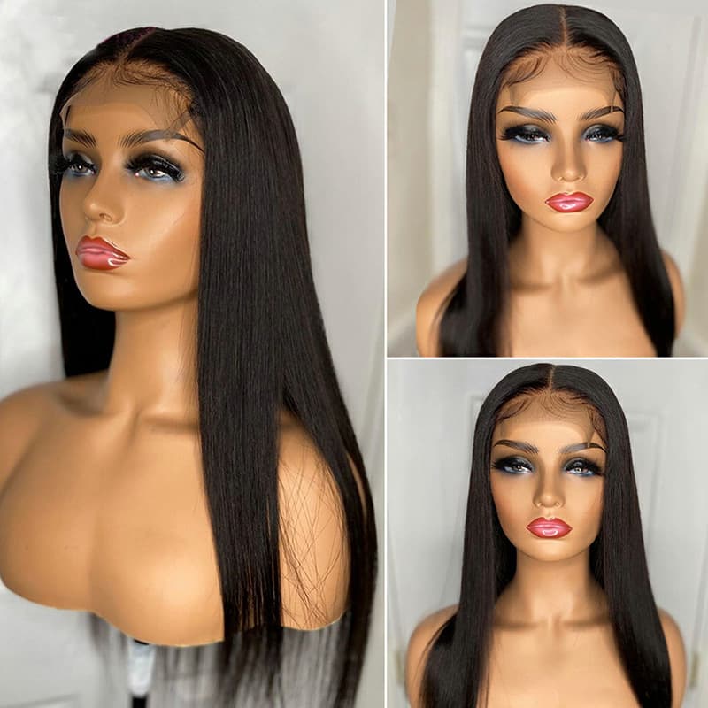 10A wig human hair headband front lace 4×4 human hair Straight Lace wigs