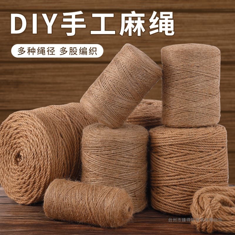 Jute Rope for Decorating Soap, Handmade Cat Scratching Post, Fine and Thick DIY Decorative Hose Braiding Line, Wall Material