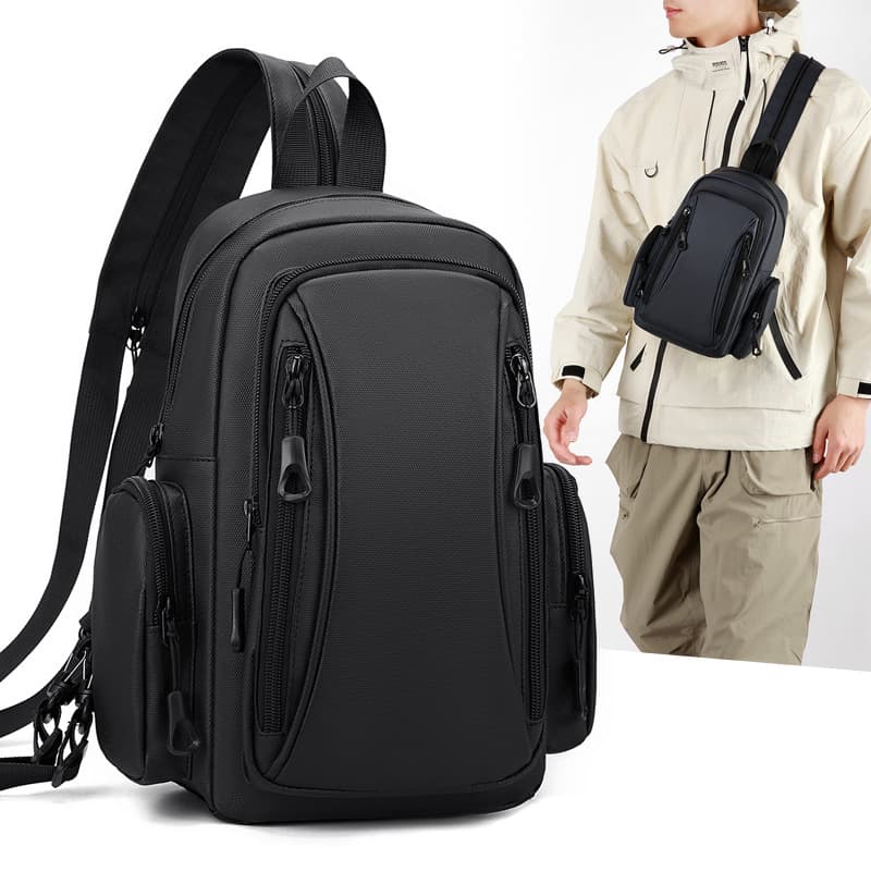 Korean-style Fashion Backpack for Men, Sports Trendy Chest Bag, Premium Outdoor Travel Large-Capacity Shoulder Bag
