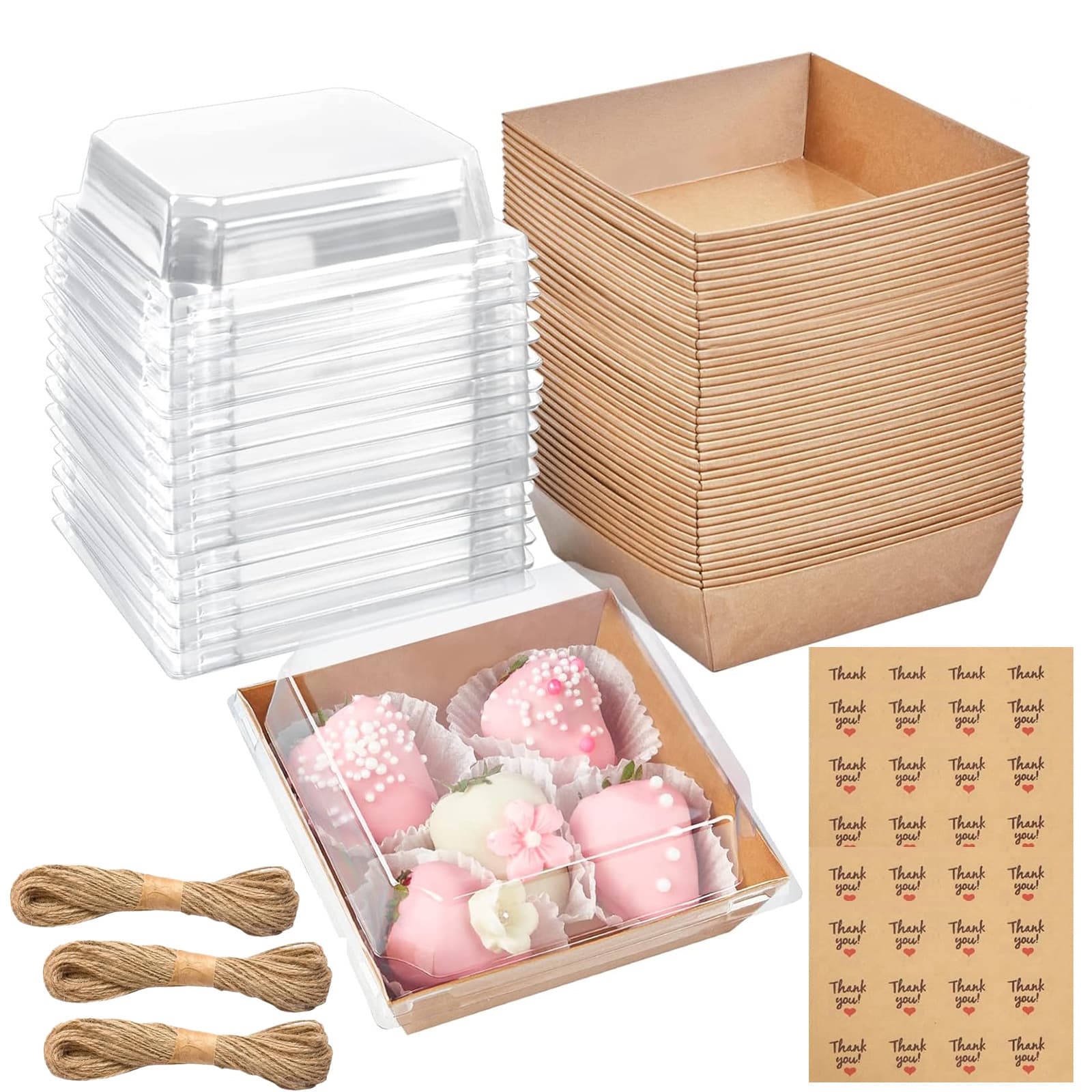 Dessert Box Square 10x10cm, Small Charcuterie Boxes
