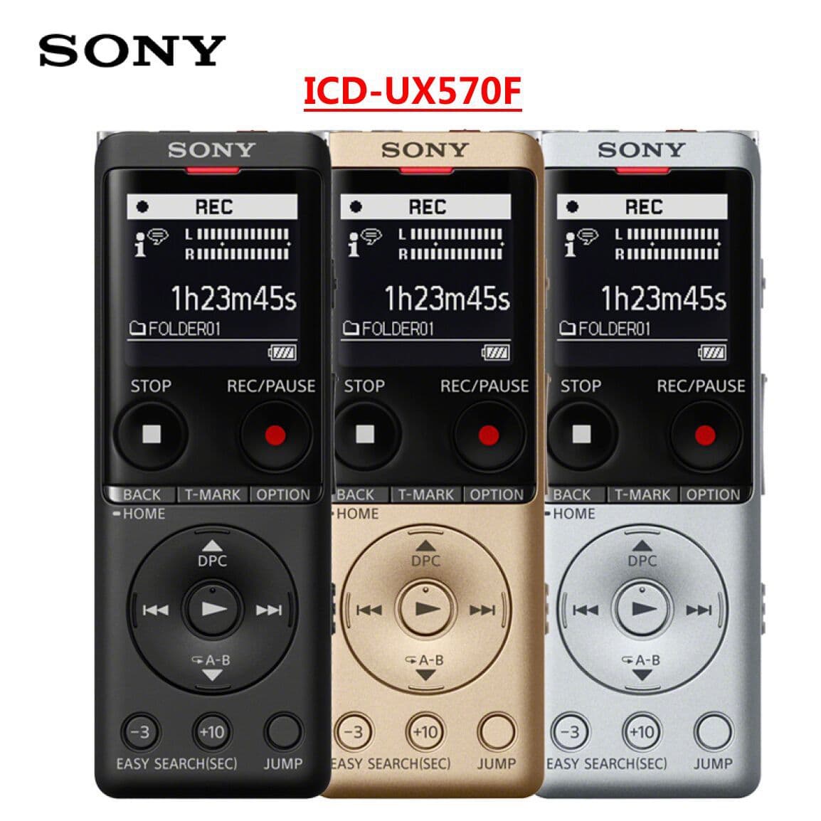 ICD-UX570F Voice Recorder High-Quality Digital Recording Stick Lightweight and Portable Smart Noise Reduction