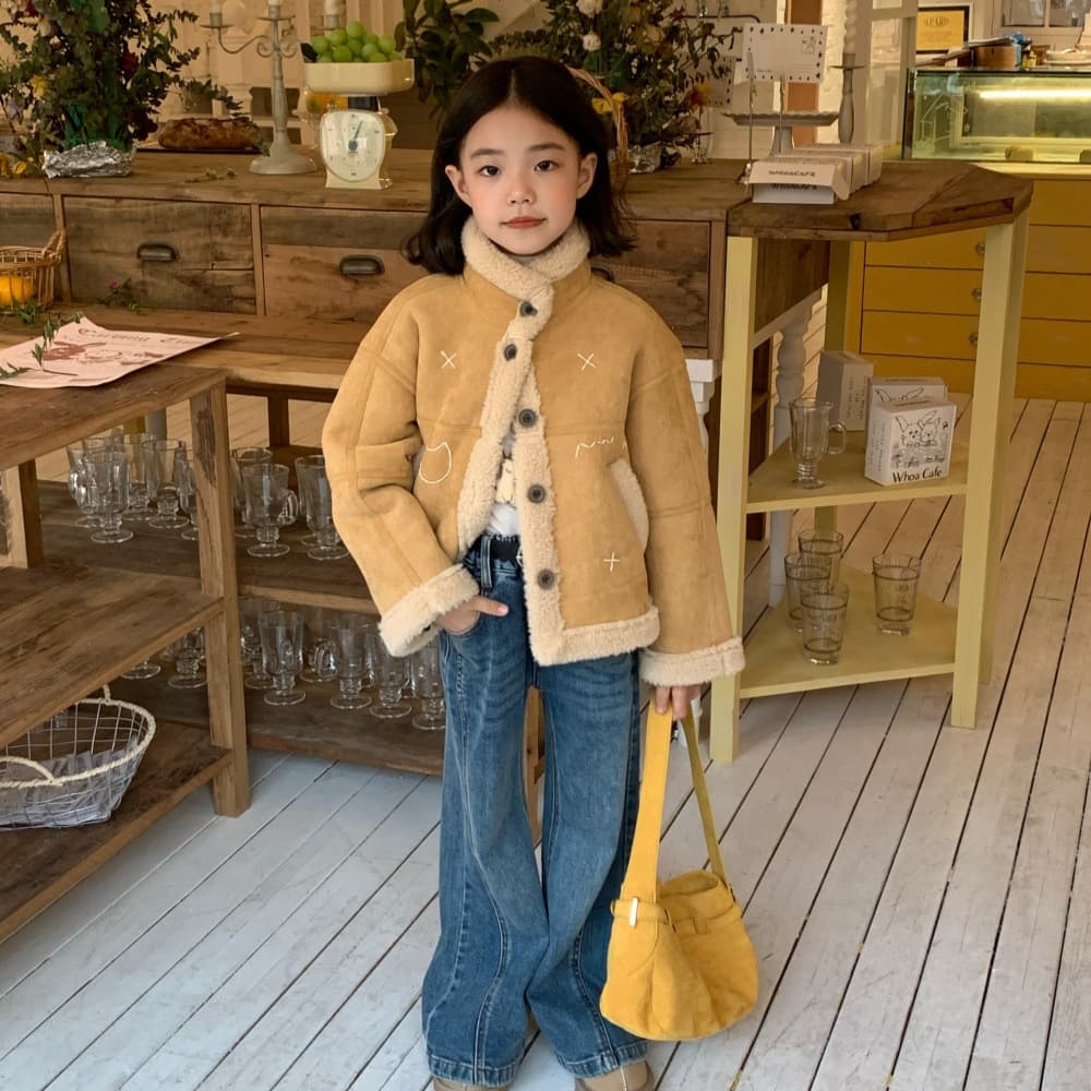Girls' fur-lined coat, 2025 winter new style, thickened and warm winter clothing, girls' tops, children's wear