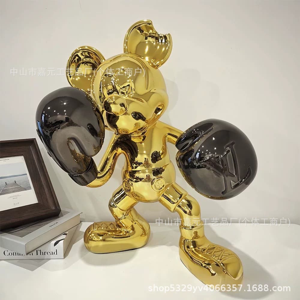 Hot-selling Creative High-end Hanging Mickey Resin Light Luxury Internet-famous Decoration for Home Living Room Dining Room Wine Cabinet Entryway
