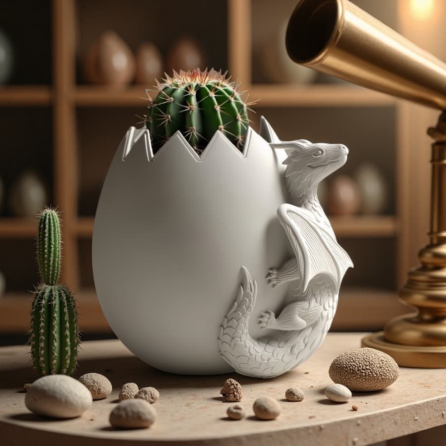 Dragon Egg Silicone Mold Scented Candle DIY Flower Pot Pen Holder Decorative Ornament Mold