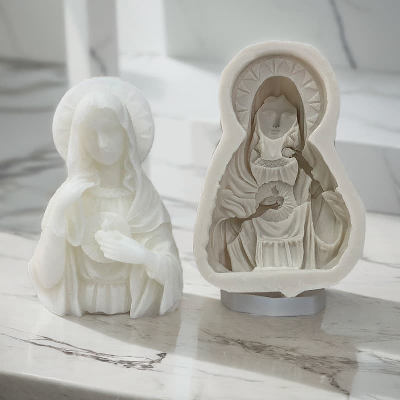 New Cross-Border Ins European Style DIY Female Portrait Resin Epoxy Candle Silicone Mold